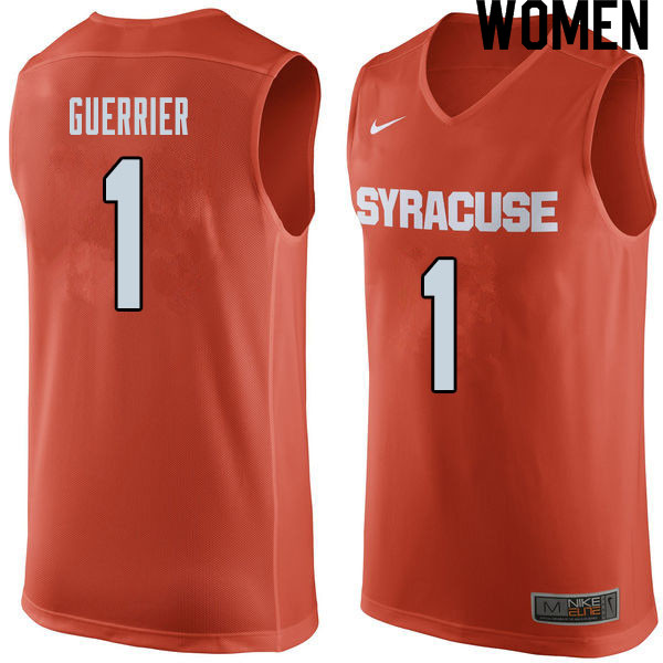 Women #1 Quincy Guerrier Syracuse Orange College Basketball Jerseys Sale-Orange